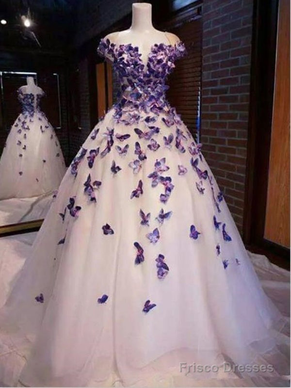 Elegant Cap Sleeves A-Line Applique Prom Dress, Main image