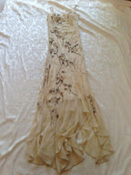 Elegant Champagne Straps Vintage Party Dress, Evening Dress
