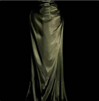 Elegant Dark Green Spaghetti Strap V-Neck Ruched Satin Long Prom Dress Evening Dress