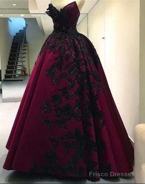 Elegant Evening Dresses Lace Appliques Ball Gown Prom Dress, Evening Dress Main image