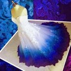 Colorful Ombr¨¦ Wedding Dress Ball Gown
