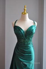 Elegant Green Sweetheart Neck Mermaid Long Formal Prom Dress Gorgeous Formal Evening Dress