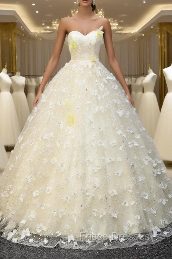 Elegant Halter Neckline Tulle Floor Length Formal Prom Dress, Yellow A-Line Evening Formal Dress