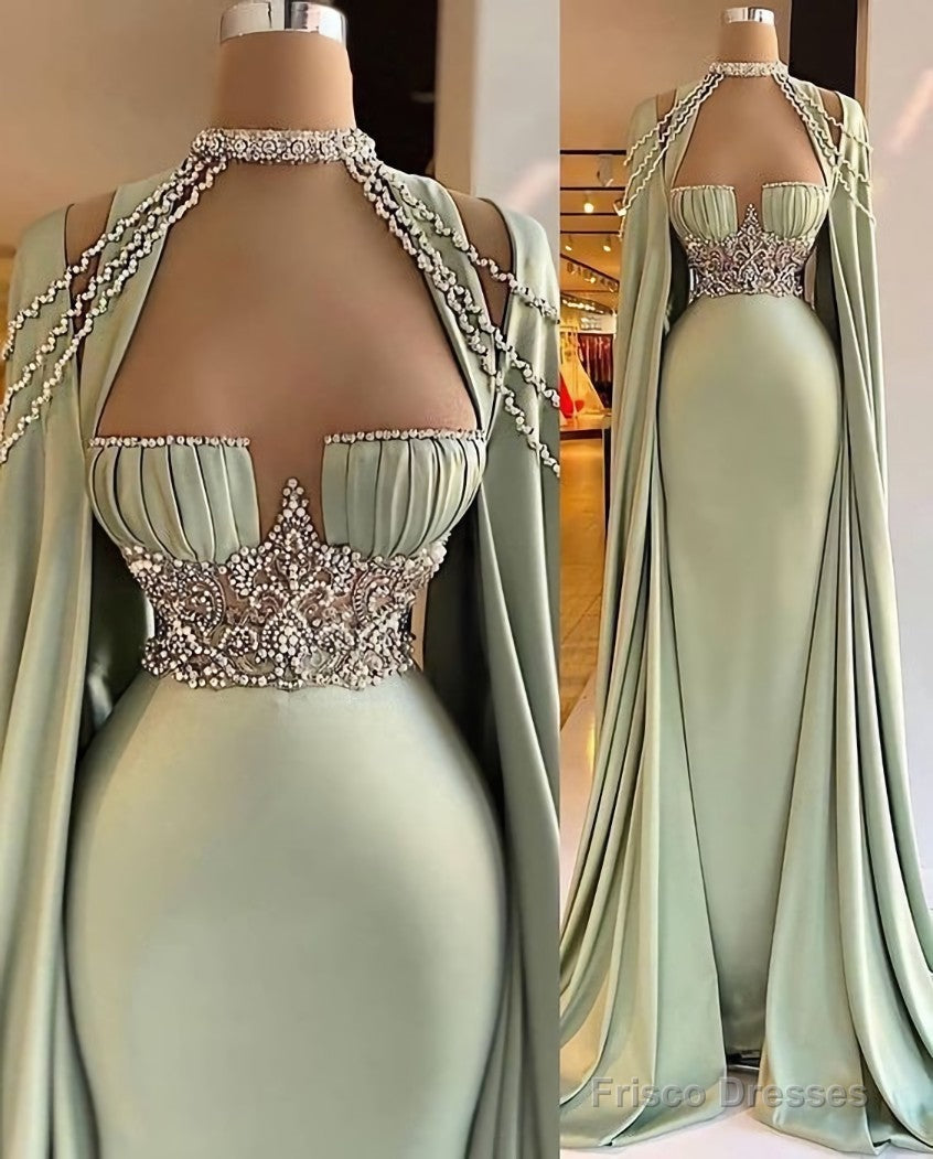 Elegant Long Mermaid Prom Dresses, Unique Prom Dress Main image