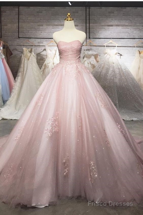 Elegant Mauve Pink Wedding Dress Prom Gown Main image