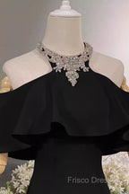 Elegant Mermaid Black Long Formal Prom Dress Formal Dress