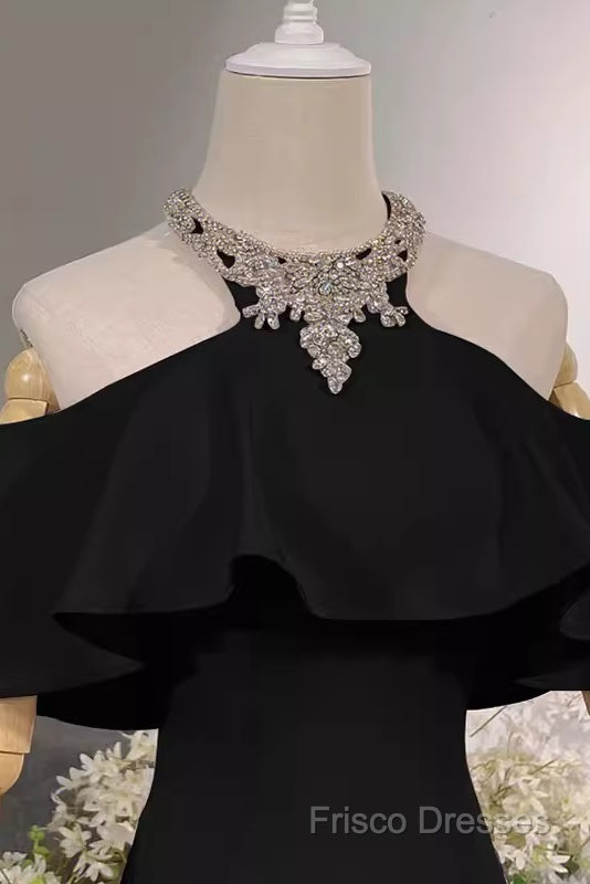 Elegant Mermaid Black Long Formal Prom Dress Formal Dress