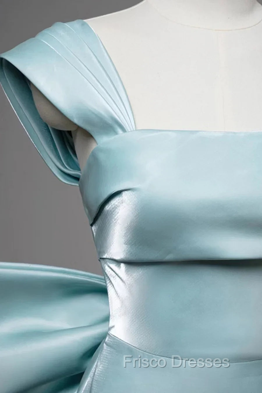 Elegant Mermaid Bow Satin Long Evening Dress Formal Prom Dress