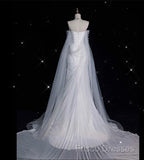 Elegant Mermaid Off The Shoulder White Wedding Dress With Train Bridal Gowns