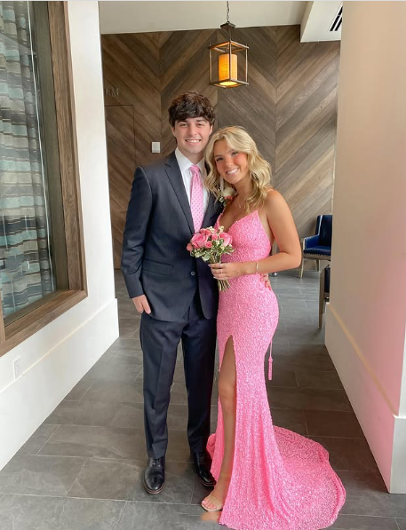 Elegant Mermaid Sequin Pink Long Prom Dresses Formal Dress Secondary image