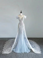 Elegant Mermaid Strapless  Long Prom Dress