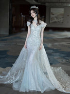Elegant Mermaid Strapless  Long Prom Dress