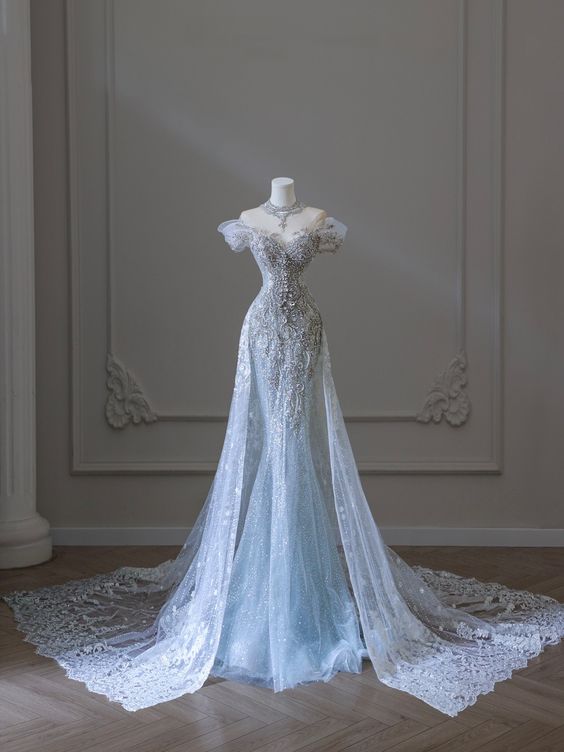 Elegant Mermaid Strapless  Long Prom Dress