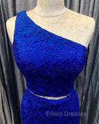 Elegant One Shoulder Homecoming Dress Two Piece Formal Prom Short Dress