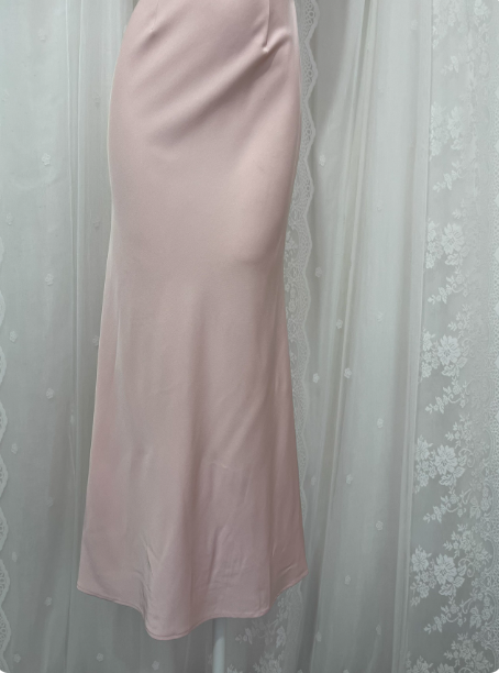 Elegant Pink Sleeveless 3D Floral Crew Neck Satin Long Prom Dress Evening Dress