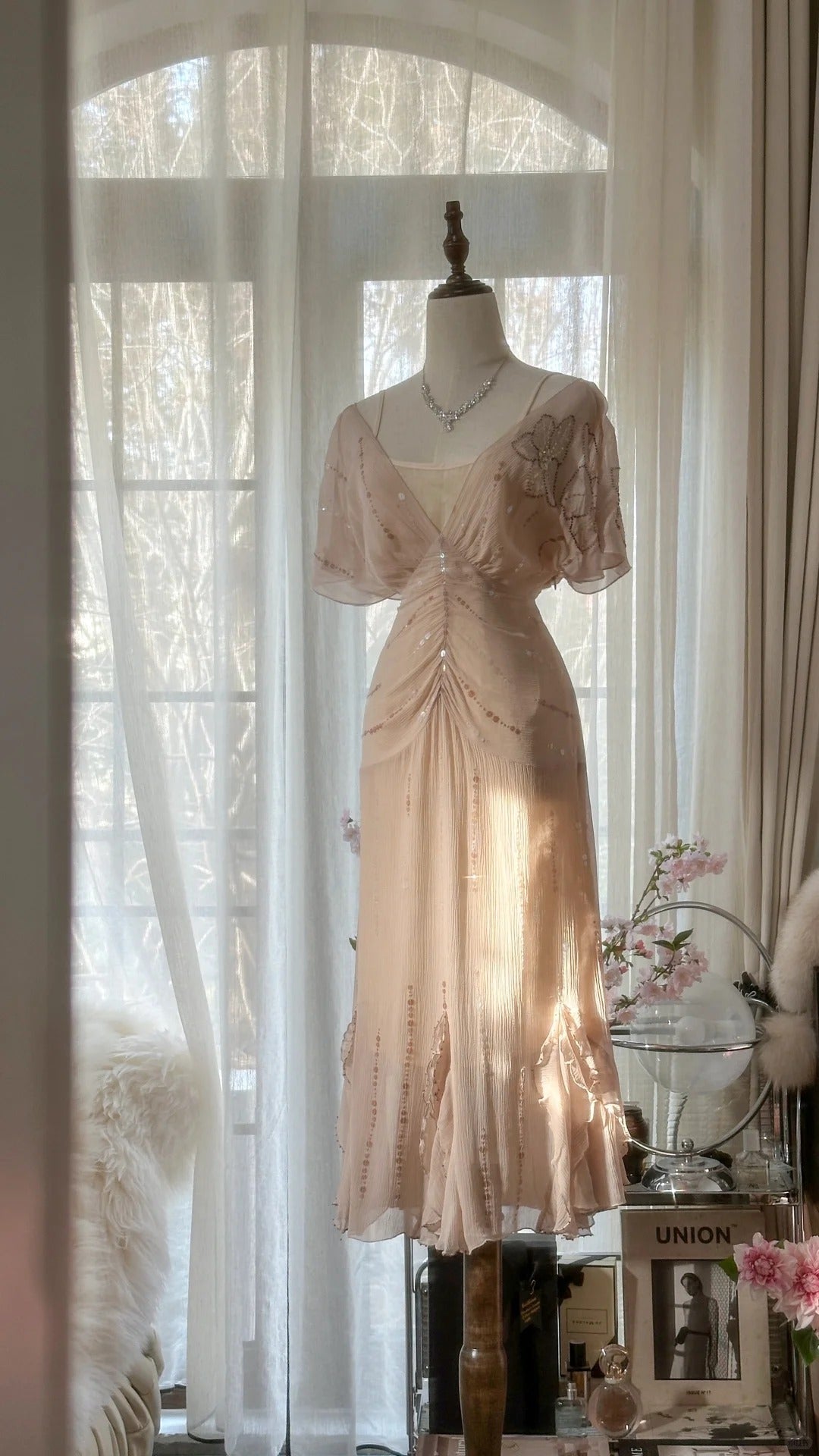 elegant chiffon prom dress One-Shoulder Long Chiffon Prom Dress: CLT817 Mocha Gold / XSmall