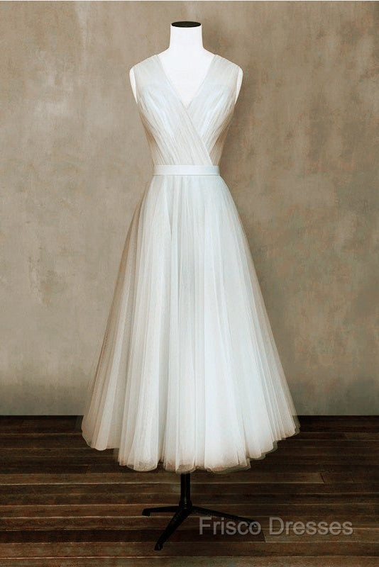 Elegant Pleated Tulle Midi Formal Prom Party Dress Secondary image