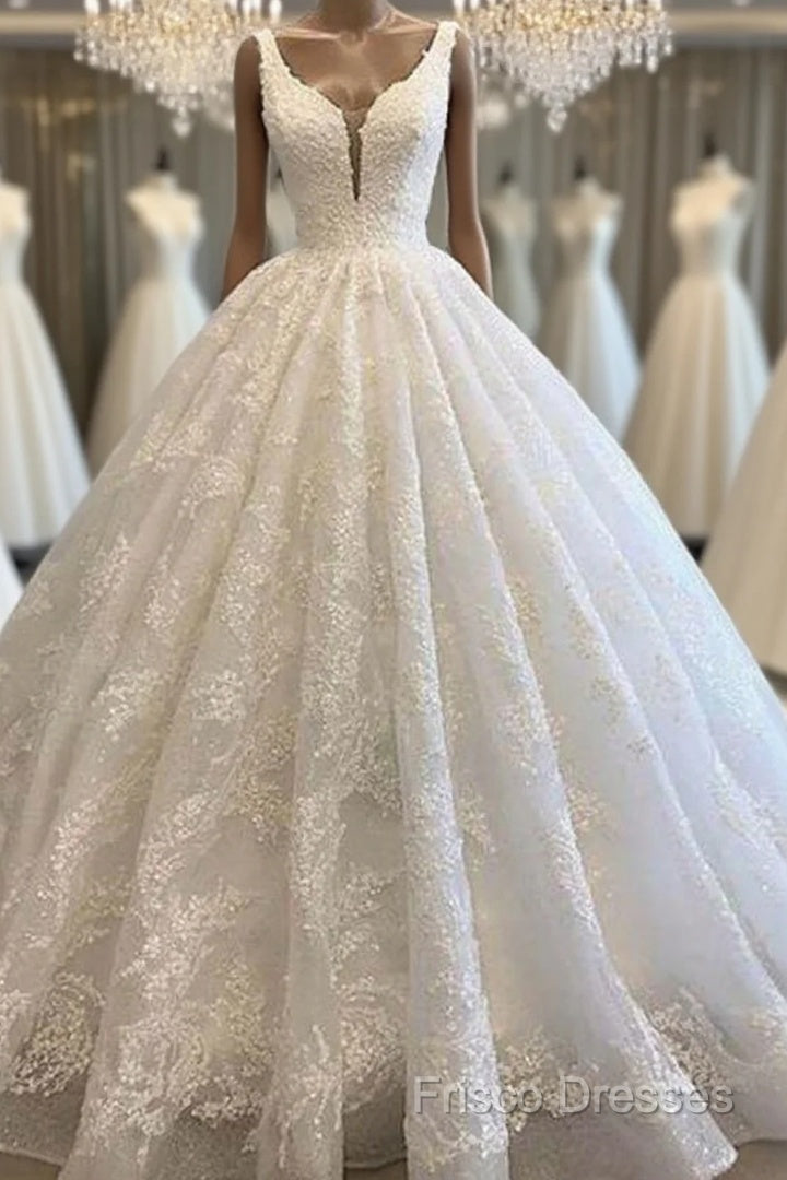 Elegant Formal Prom Dress Ball Gown Stunning Beading Wedding Dress Main image