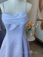 Elegant Purple Spaghetti Straps Formal Prom Dress Fairy Formal Party Gown Evening Dress