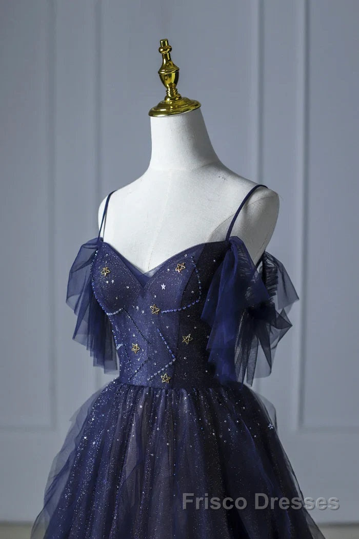 Elegant Purple Stars A-Line Formal Prom Dresses Love Elegant Purple Star Lolita