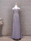 Elegant Purple Sweetheart Neck Split Lace Long Prom Dress Evening Dress