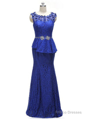 Elegant Royal Blue A-line Half Sleeves Lace Mother Of The Bride Dresses