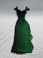 Affordable Party Dresses Under $160’œElegant  Purple Glitter Ruffled Chiffon Prom Dresses