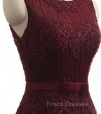 Elegant Scoop Sleeveless Tulle Mermaid Appliques Sequins Zipper Formal Prom Dress