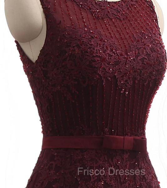Elegant Scoop Sleeveless Tulle Mermaid Appliques Sequins Zipper Formal Prom Dress