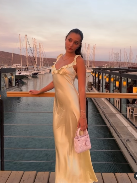 Elegant Sheath Straps Floor-Length Satin Long Yellow Evening Dress Prom Dresses