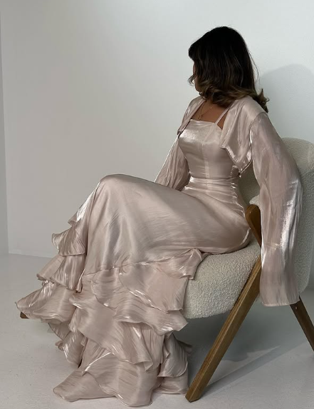 Elegant Sheath Straps Long Prom Dress