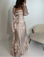 Elegant Sheath Straps Long Prom Dress