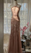 Elegant Blush Pink Spaghetti Strap Mermaid Tulle Sequin Long Prom Dress Beaded Graduation Prom Adult Ceremony Dress