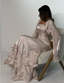 Elegant Straps Pleated Ruffles Long Prom Dress Evening Gown