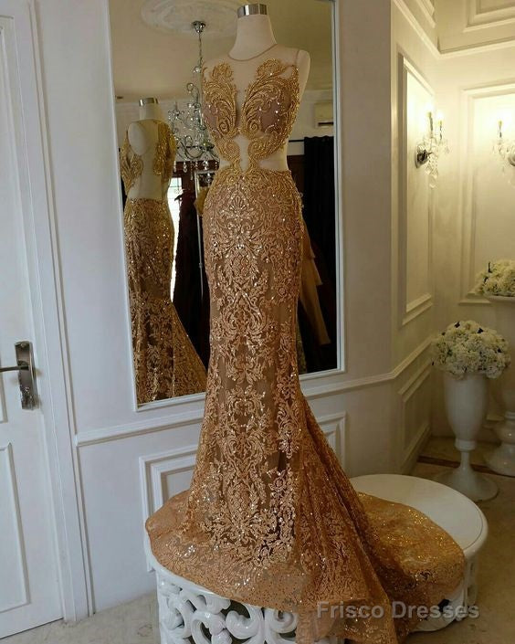 Elegant Tulle Lace Mermaid Wedding Dress Trailing Prom Dress Main image