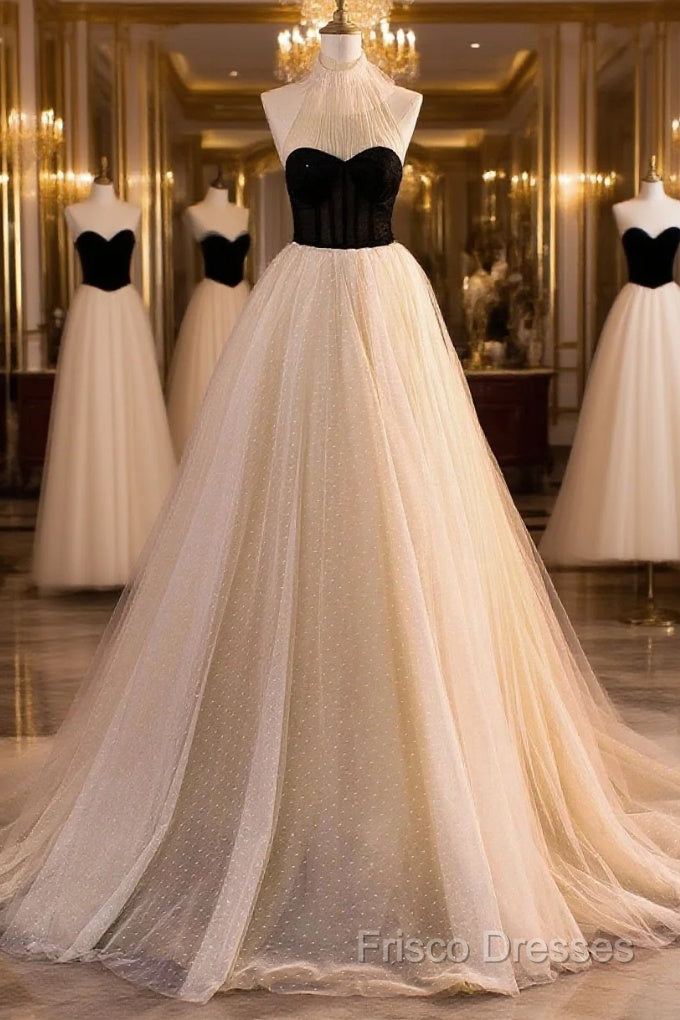 Elegant Tulle Long A-Line Formal Prom Dress, Beautiful Formal Party Dress Main image