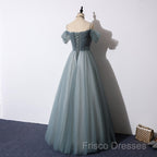 Elegant Tulle Long A Line Formal Prom Dress, Formal Dress