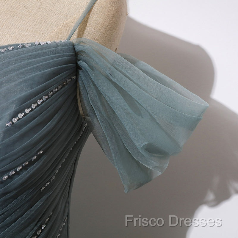Elegant Tulle Long A Line Formal Prom Dress, Formal Dress
