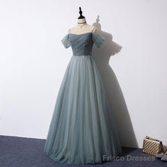 Elegant Tulle Long A Line Prom Dress, Evening Dress