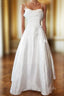 Elegant White Satin Spaghetti Straps Formal Prom Dress Fairy A Line Princess Dress Evening Gown