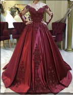 Emerald Green Long Sleeve Quinceanera Dresses Ball Gown Plus Size 15 Junior Prom Dress