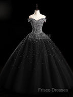 Emerald Green Sequin Formal Prom Dress Beaded Quinceanera Dress, Sweet 16 Dress