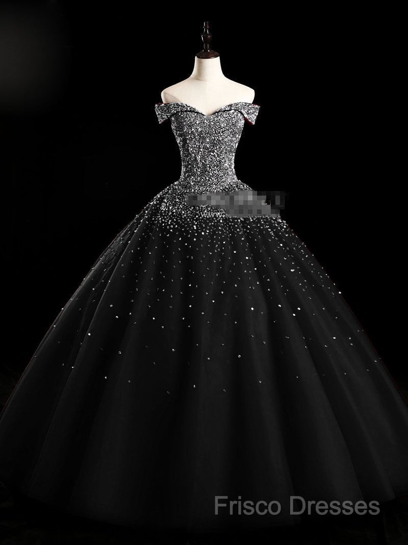 Emerald Green Sequin Formal Prom Dress Beaded Quinceanera Dress, Sweet 16 Dress