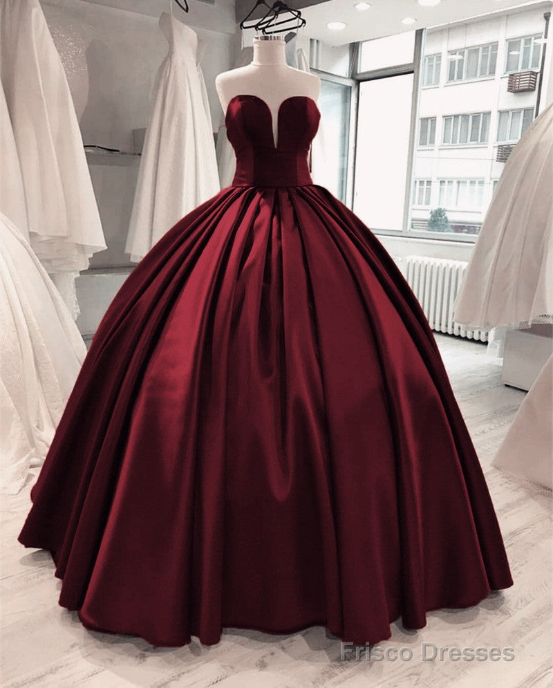 Emerald Green Sweetheart Satin Prom Dresses Ballgowns Secondary image