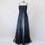 Empire Dress Vintage Silver And Black Glitter Ombre Beaded High-Waisted Long Tulle Prom Dress Evening Dress Party Dress
