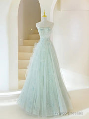 Fairy A Line Sweethart Long Mint Green Prom Dresses 22Th Birthday Outfit