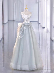Fairy A Line Sweethart Long Tulle Prom Dresses 22Th Birthday Outfit