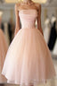 Fairy Ball Gown Pink Knee Length Formal Prom Dress Formal Dress