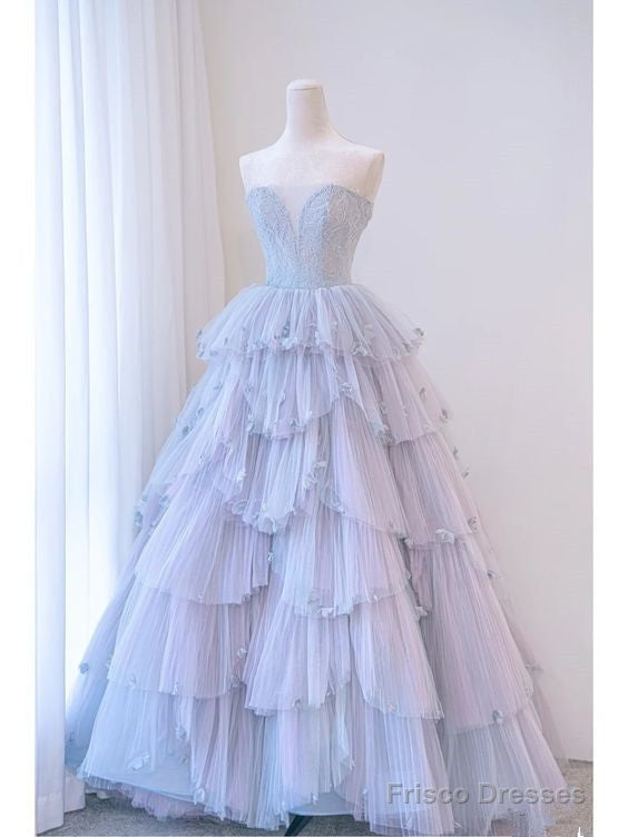 Fairy Ball Gown Sweethart Long Light Sky Blue Prom Dresses 22Th Birthday Outfit Main image