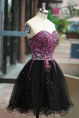Fancy Sweetheart Lace-Up Short Homecoming Dress With Beading